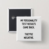 Persoonlijkheidstest Vierkante Button 5,1 Cm (Voorkant /achterkant)