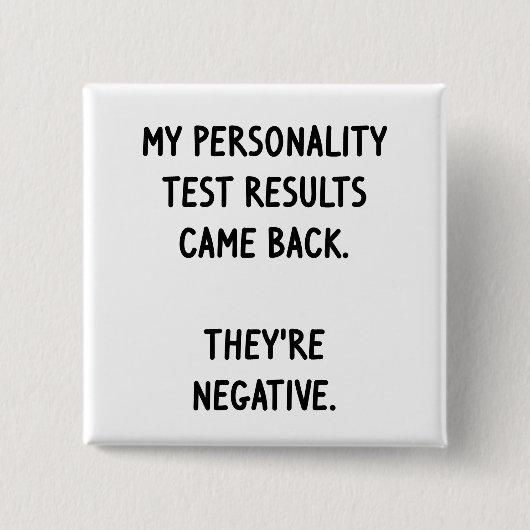 Persoonlijkheidstest Vierkante Button 5,1 Cm (Voorkant)