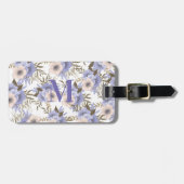 PersoonlijkRomantic Violet Sage Botanische Floral Bagagelabel (Voorkant horizontaal)