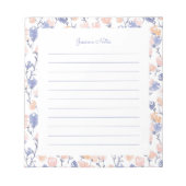 Persoons Paarse, Floral-gepersonaliseerde laptop Notitieblok (Voorkant)