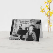 Persoons Radio Boy Graduation Party Kaart (Gele Bloem)