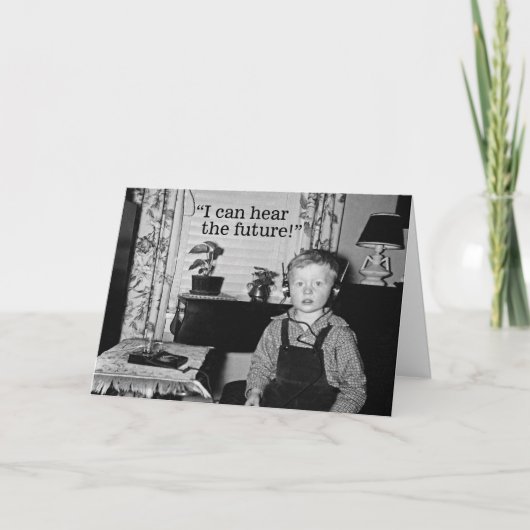 Persoons Radio Boy Graduation Party Kaart (Voorkant)