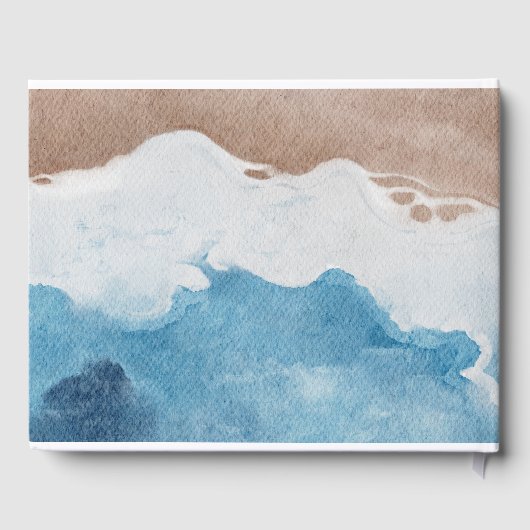 Persoonsbedekking op oceaanachtergrond gastenboek (Achterkant)