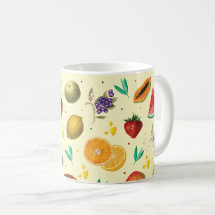 Persoonsbenaming tropische groenten en fruit koffiemok