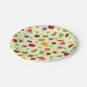 Persoonsbenaming tropische groenten en fruit papieren bordje (Gekanteld)