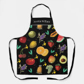 Persoonsbenaming tropische groenten en fruit schort (Voorkant)