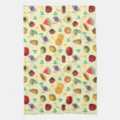 Persoonsbenaming tropische groenten en fruit theedoek (Verticaal)