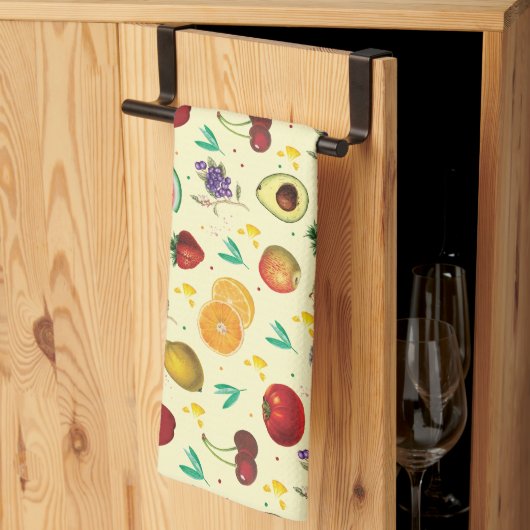 Persoonsbenaming tropische groenten en fruit theedoek (Derde Gevouwen)