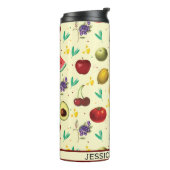 Persoonsbenaming tropische groenten en fruit thermosbeker (Gedraaid links)