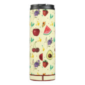 Persoonsbenaming tropische groenten en fruit thermosbeker (Achterkant)