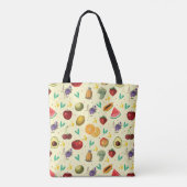 Persoonsbenaming tropische groenten en fruit tote bag (Achterkant)
