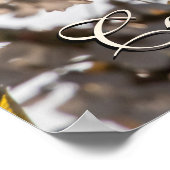 Persoonsbloesems van appelboom met carpe Diem Poster (Hoek)