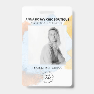 *~* Persoonsfoto - Logo - Streepjescode Badge