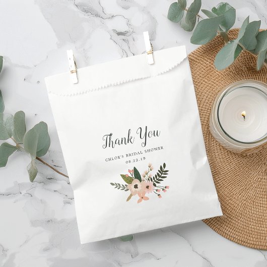 Persoonsgebonden peach bedankzakje