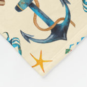 Persoonsgebonden Zee en strand Fleece Deken (Hoek)