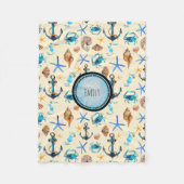 Persoonsgebonden Zee en strand Fleece Deken (Voorkant)