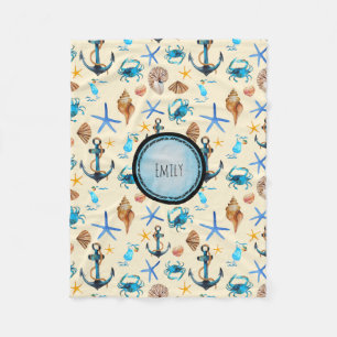 Persoonsgebonden Zee en strand Fleece Deken