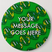 Persoonsgegevens DNA patroon Wetenschap Ronde Button 6,0 Cm (Voorkant)