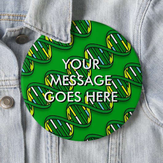 Persoonsgegevens DNA patroon Wetenschap Ronde Button 6,0 Cm (In situ)