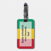 Persoonsgegevens van de vlag van Guinee Bagagelabel (Achterkant verticaal)