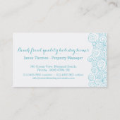 Persoonskelk van visitekaartjes (Achterkant)