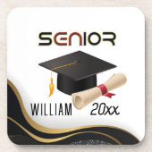 Persoonsnaam, hoogleraar afgestudeerd in 2023 bier onderzetter (Voorkant)