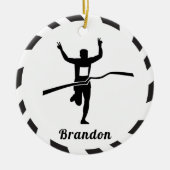 Persoonsnaam marathon Runner Track Cross Country R Keramisch Ornament (Voorkant)