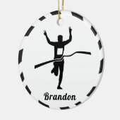 Persoonsnaam marathon Runner Track Cross Country R Keramisch Ornament (Links)