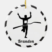 Persoonsnaam marathon Runner Track Cross Country R Keramisch Ornament (Achterkant)