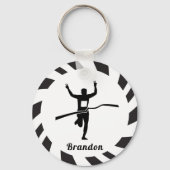 Persoonsnaam marathon Runner Track Cross Country R Sleutelhanger (Voorkant)