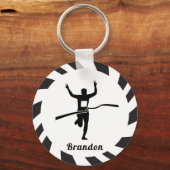 Persoonsnaam marathon Runner Track Cross Country R Sleutelhanger (Voorkant)
