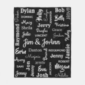 Persoonsnaam met maximaal 40 andere namen fleece deken (Voorkant)