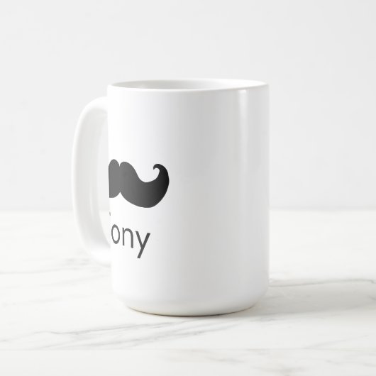 Persoonsnaam Mustache de heer mok (Voorkant links)