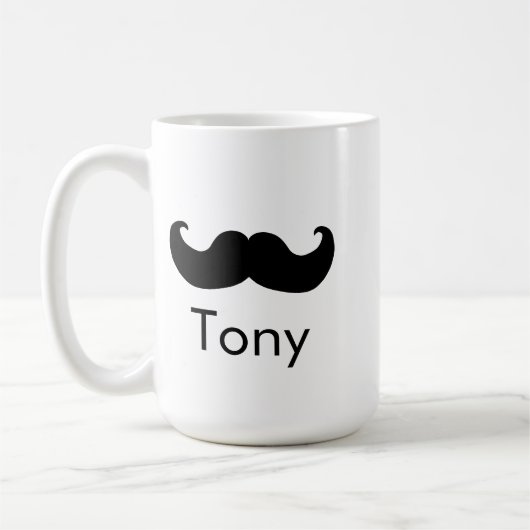 Persoonsnaam Mustache de heer mok (Links)