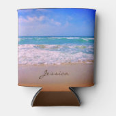 Persoonsnaam strand en Zee Blikjeskoeler (Voorkant)