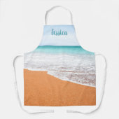 Persoonsnaam strand en Zee Schort (Voorkant)