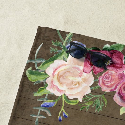 Persoonsnaam van de Floral Waterverf van het Land Strandlaken (In situ)