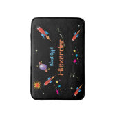 Persoonsnaam van Space Rocket Boys Badmat (Voorkant Verticaal)