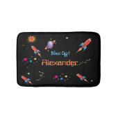 Persoonsnaam van Space Rocket Boys Badmat (Voorkant)