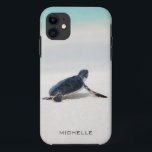 Persoonsnaam van tarwestratie | NATUUR Case-Mate iPhone Case<br><div class="desc">Dit ontwerp is voorzien van een baby schildpad waardoor het naar de oceaan gaat nadat het geboren is. Personaliseer door de tekst in het tekstvakje uit te geven of tekst voor geen naam te schrappen. #schildpad #sealife #oceaan #seaturtle #leatherback #strand #sealife #personalized #iPhonecase</div>