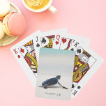 Persoonsnaam van tarwestratie | NATUUR Pokerkaarten<br><div class="desc">Dit ontwerp toont een baby schildpad die na zijn geboorte de weg naar de oceaan maakt. Personaliseer door de tekst in het tekstvak te bewerken of tekst zonder naam te verwijderen. #turtle #sealife #ocean #seaturtle #leatherback #beach #sealife #personalized #name #playingcards #games #fun #stockingstuffers #cardgames #poker</div>