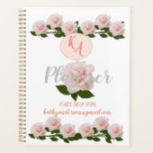 Persoonsplanner voor pit en witte rozen planner (Voorkant)
