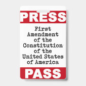 Perspas Eerste Amendement Badge (Achterkant)