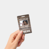 Perspas op persoonlijke titel Rustic Photo Journal Badge (Handheld)