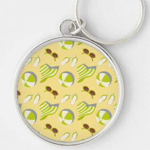 Perspatrooster met zonnebrillen en pet-darm sleutelhanger