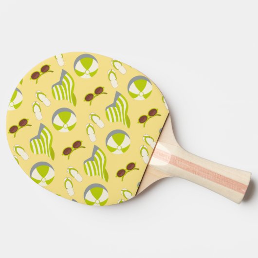 Perspatrooster met zonnebrillen en zonnezonnepanel tafeltennisbatje (Zijkant)