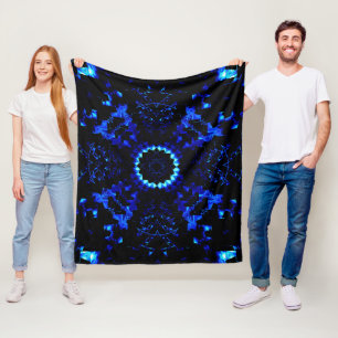 Perspectief Blauwe Nacht Onyx Fleece Deken