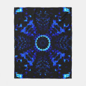 Perspectief Blauwe Nacht Onyx Fleece Deken (Voorkant)