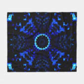 Perspectief Blauwe Nacht Onyx Fleece Deken (Voorkant (Horizontaal))