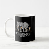 Perspectief citaat Marcus Aurelius Elephant Illust Koffiemok (Links)
